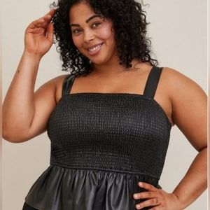 Torrid Faux leather peplum